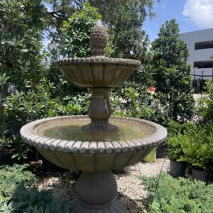 Two-Tiered Pinecone Fountain
